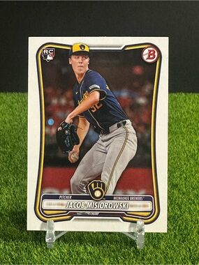 Jacob Misiorowski Rookie RC 2026  Bowman Baseball Card #35 Milwaukee Brewers